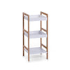 Mensola da bagno in bambù e MDF, Bambù bianco/naturale, l36xL33xH80 cm