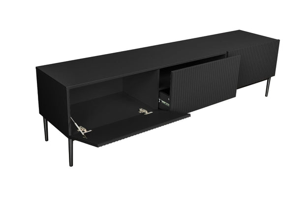 Mobile TV a 1 cassetto e 2 ante Nicole Grande 200-2K1SZ Nero (6)