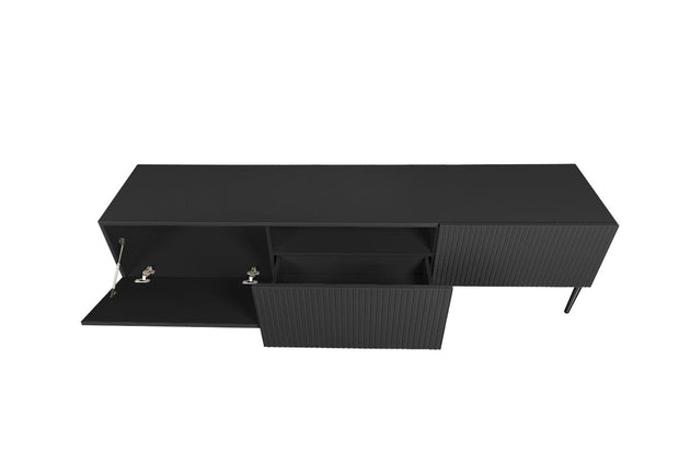 Mobile TV a 1 cassetto e 2 ante Nicole Grande 200-2K1SZ Nero (7)