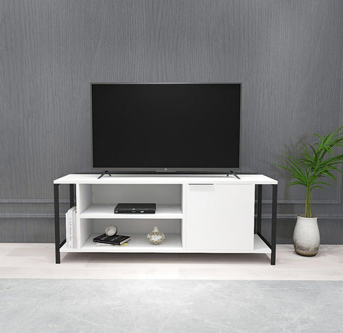Mobile TV con 1 anta Bond Bianco