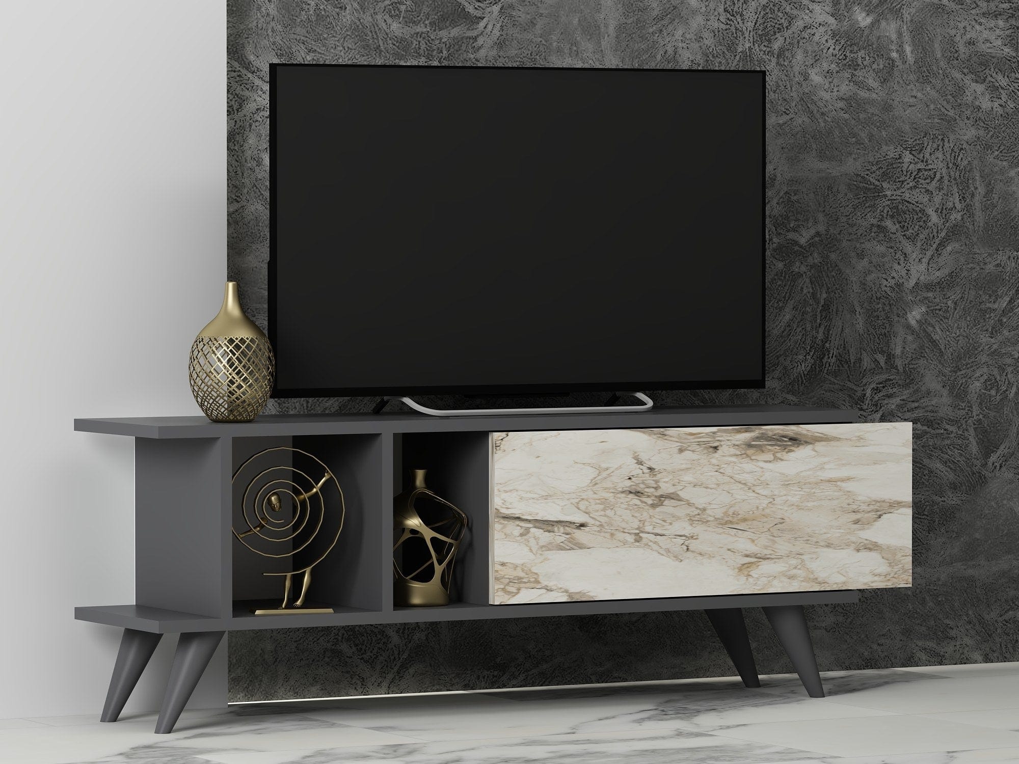 Mobile TV con 1 anta Liberty Antracite (1)