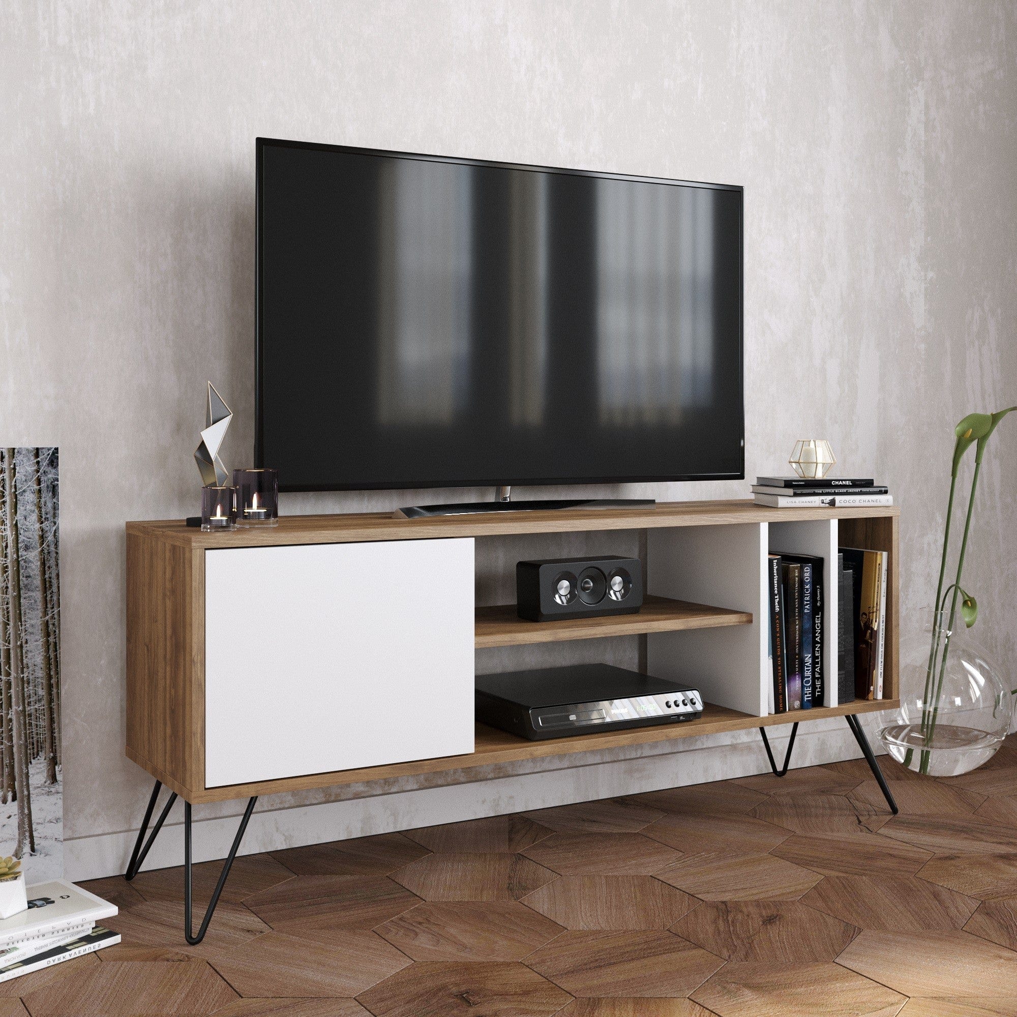 Mobile TV con 1 anta Mistico 140 Noce