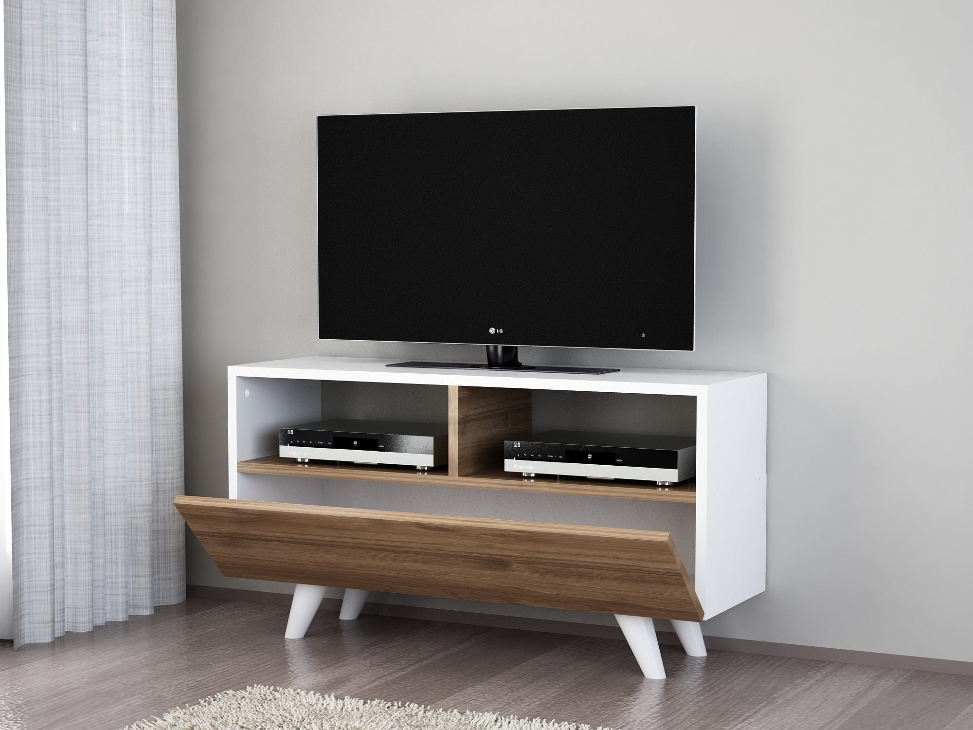 Mobile TV con 1 anta Novella K3 Bianco (1)
