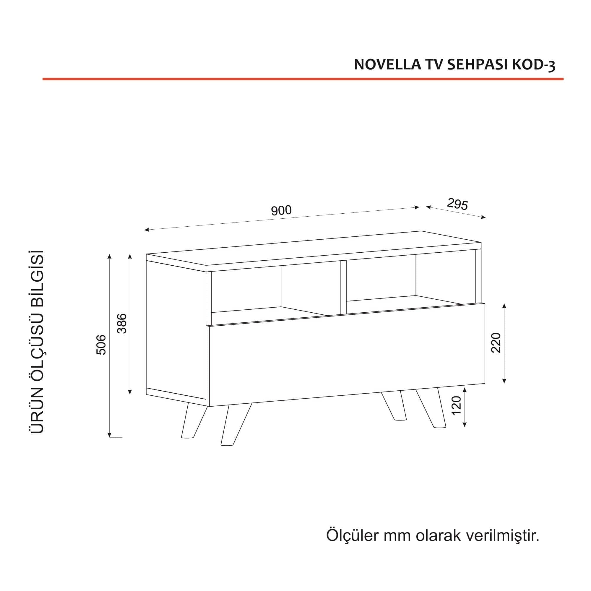 Mobile TV con 1 anta Novella K3 Bianco (3)