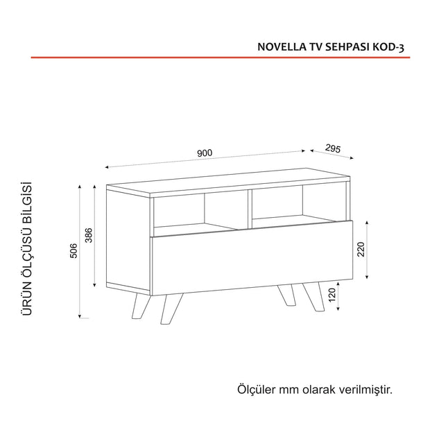 Mobile TV con 1 anta Novella K3 Bianco (3)