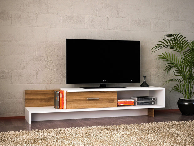 Mobile TV con 1 anta Wrap Bianco