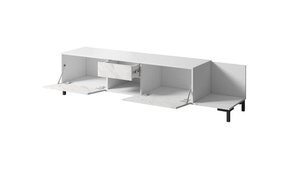 Halmar Mobile TV con 1 cassetto e 2 ante Marmo Bianco