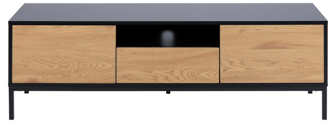 Actona Mobile TV con 1 cassetto e 2 ante Seaford Nero