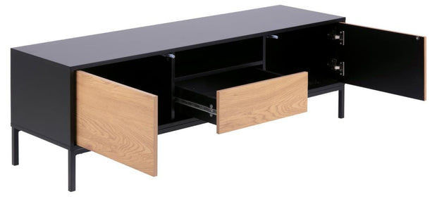 Actona Mobile TV con 1 cassetto e 2 ante Seaford Nero
