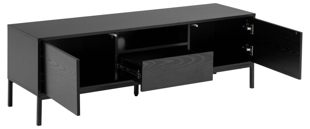 Actona Mobile TV con 1 cassetto e 2 ante Seaford Nero