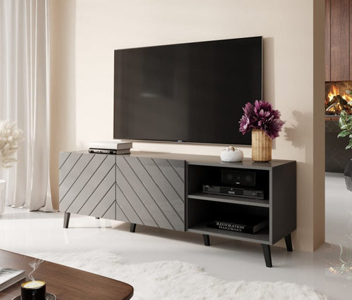 Halmar Mobile TV con 2 ante Abeto Grigio