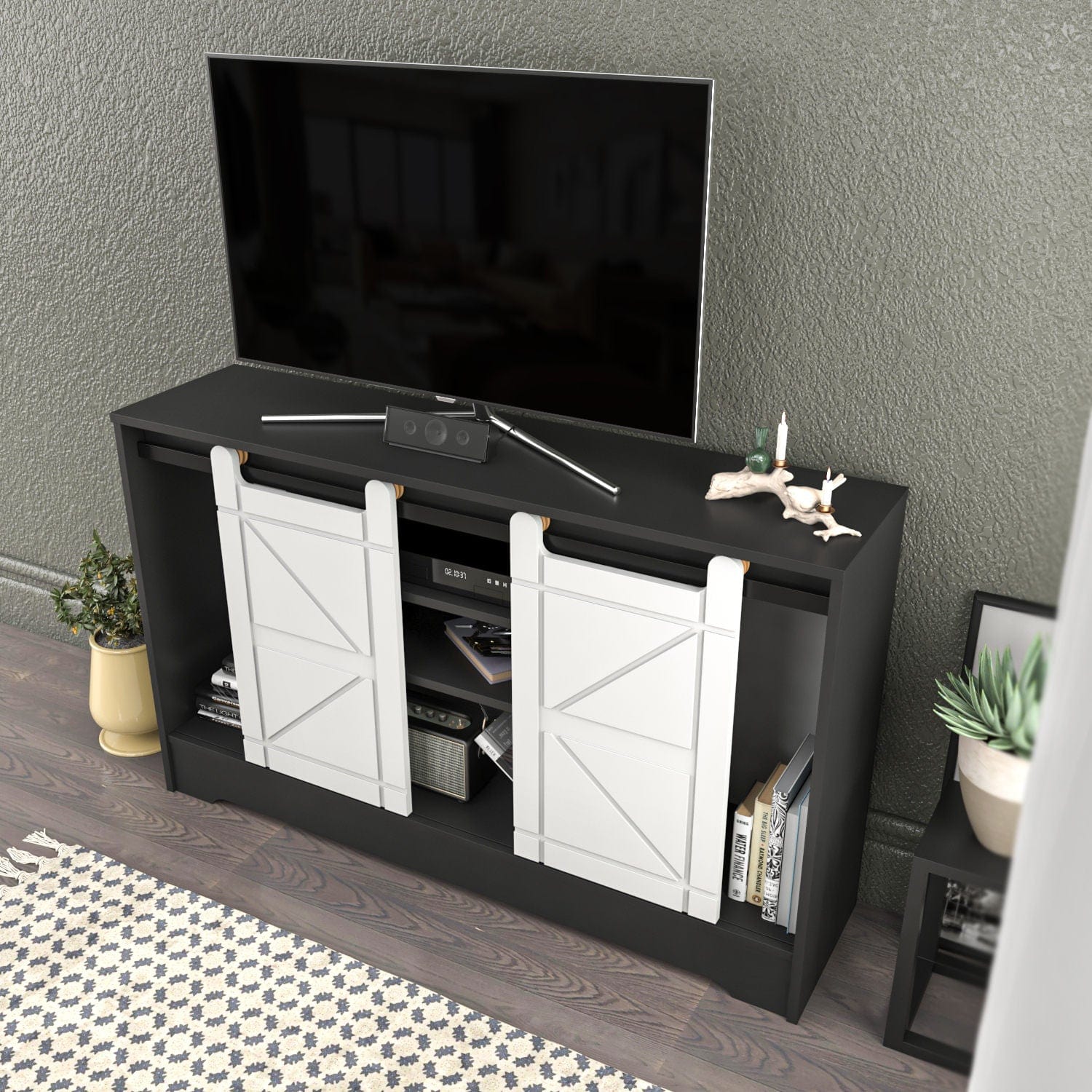 Mobile TV con 2 ante Ahris Grigio (3)