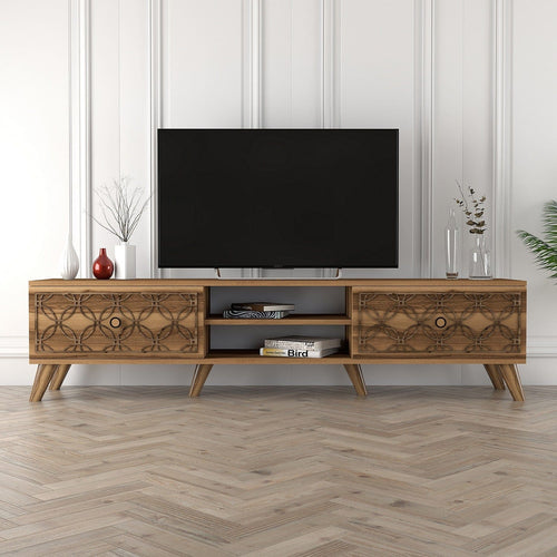 Mobile TV con 2 ante Class Noce