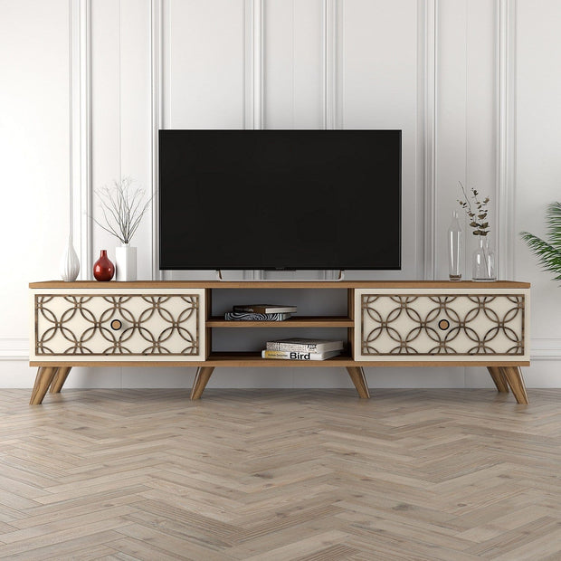 Mobile TV con 2 ante Class Noce