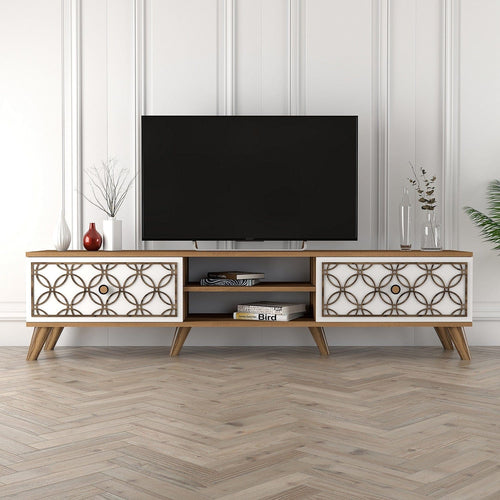 Mobile TV con 2 ante Class Noce