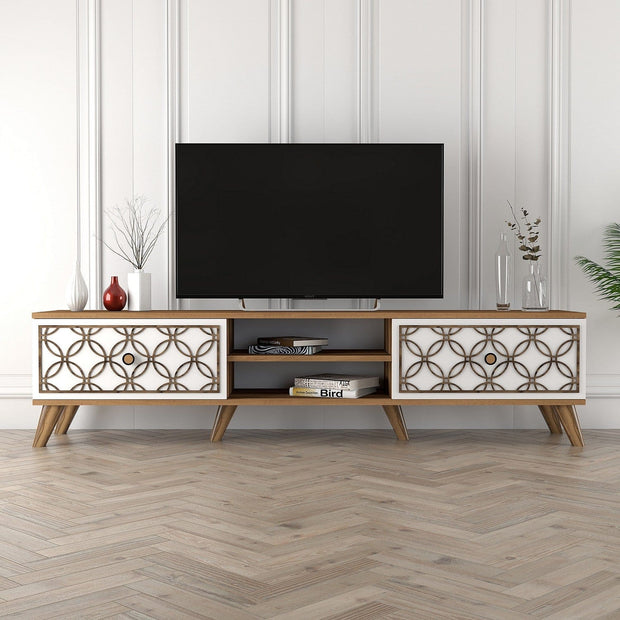 Mobile TV con 2 ante Class Noce