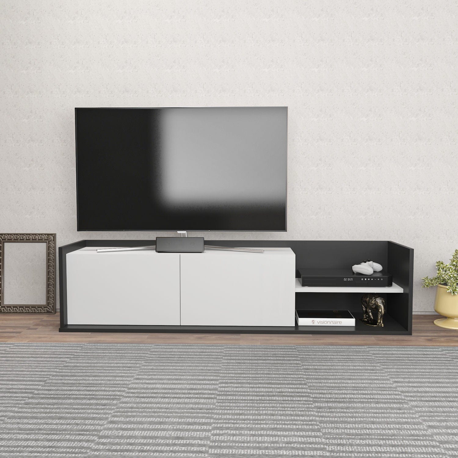 Mobile TV con 2 ante Krog Antracite