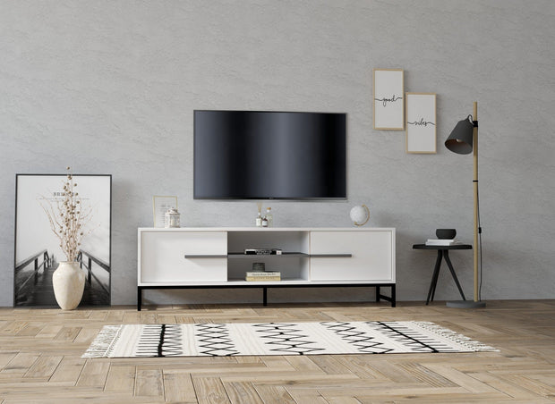 Mobile TV con 2 ante Mono Bianco