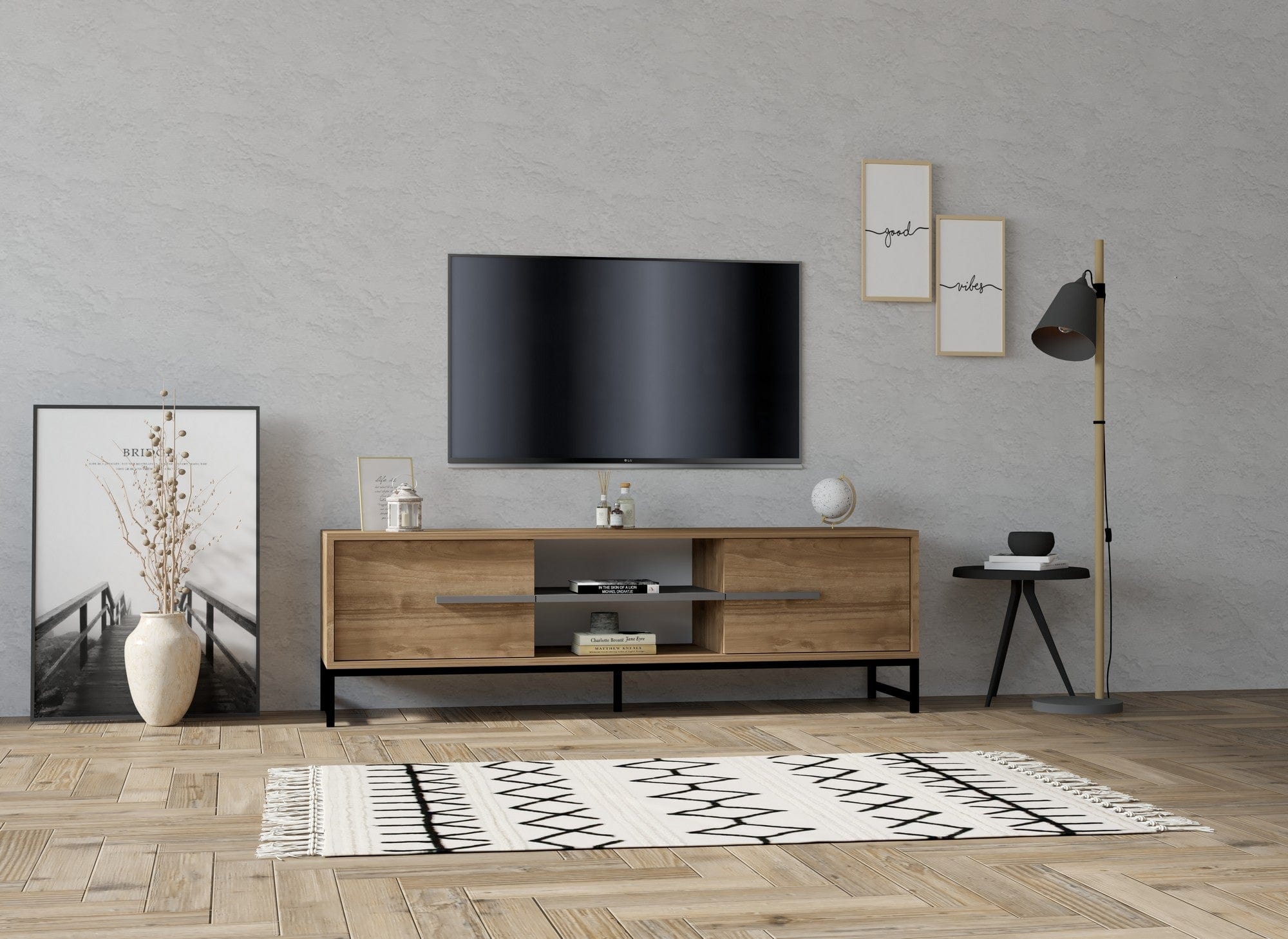 Mobile TV con 2 ante Mono Noce