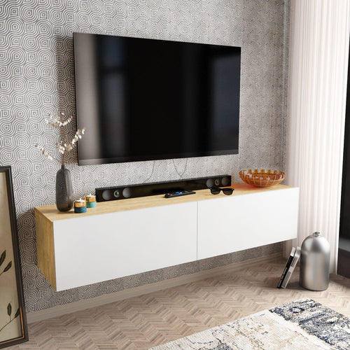 Mobile TV con 2 ante Poling Bianco