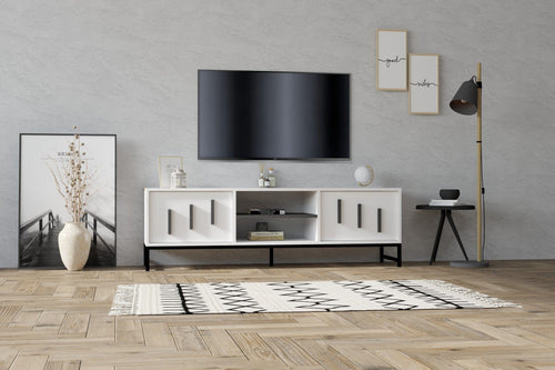 Mobile TV con 2 ante Shape Bianco