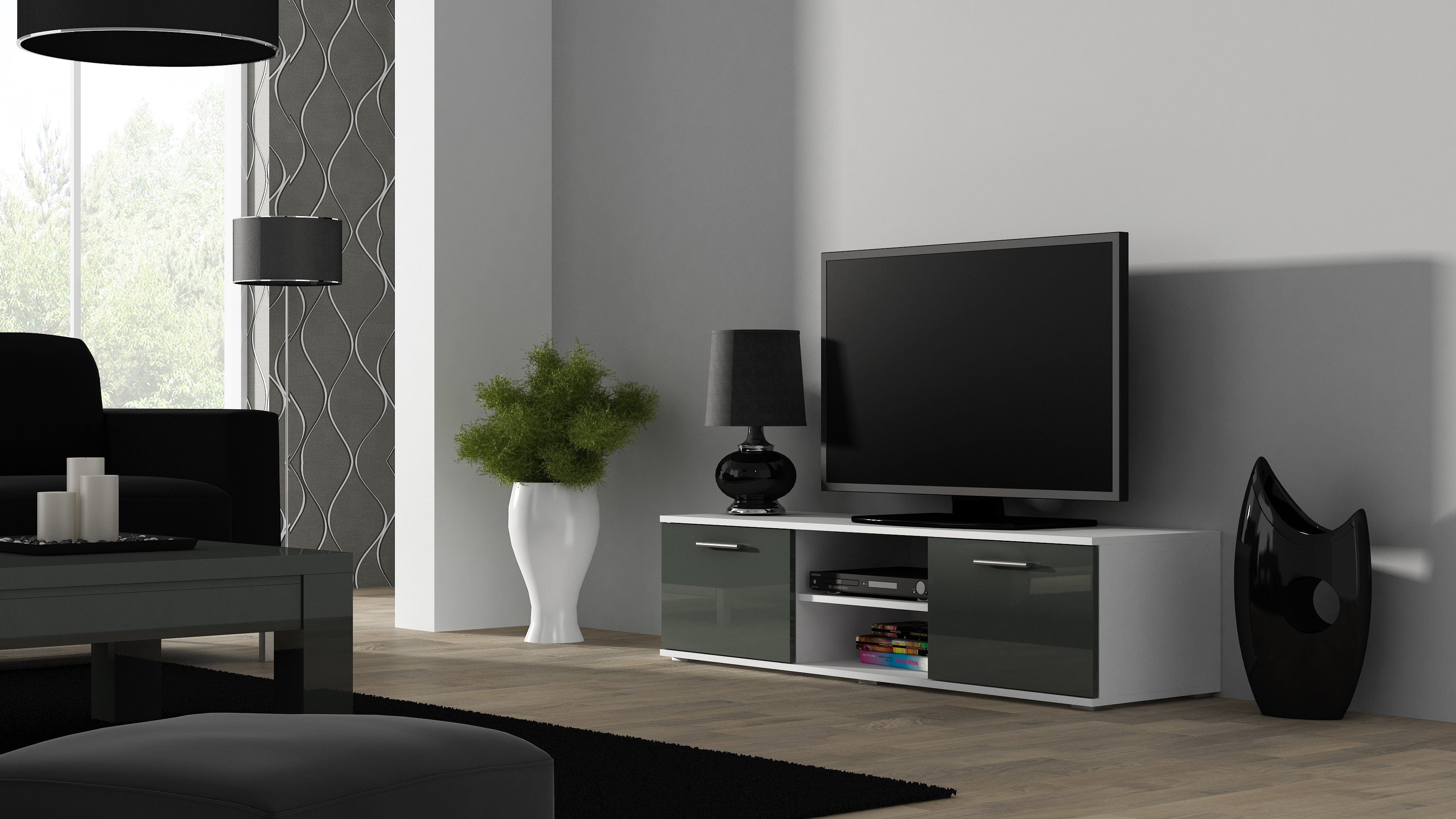 Halmar Mobile TV con 2 ante Soho Bianco
