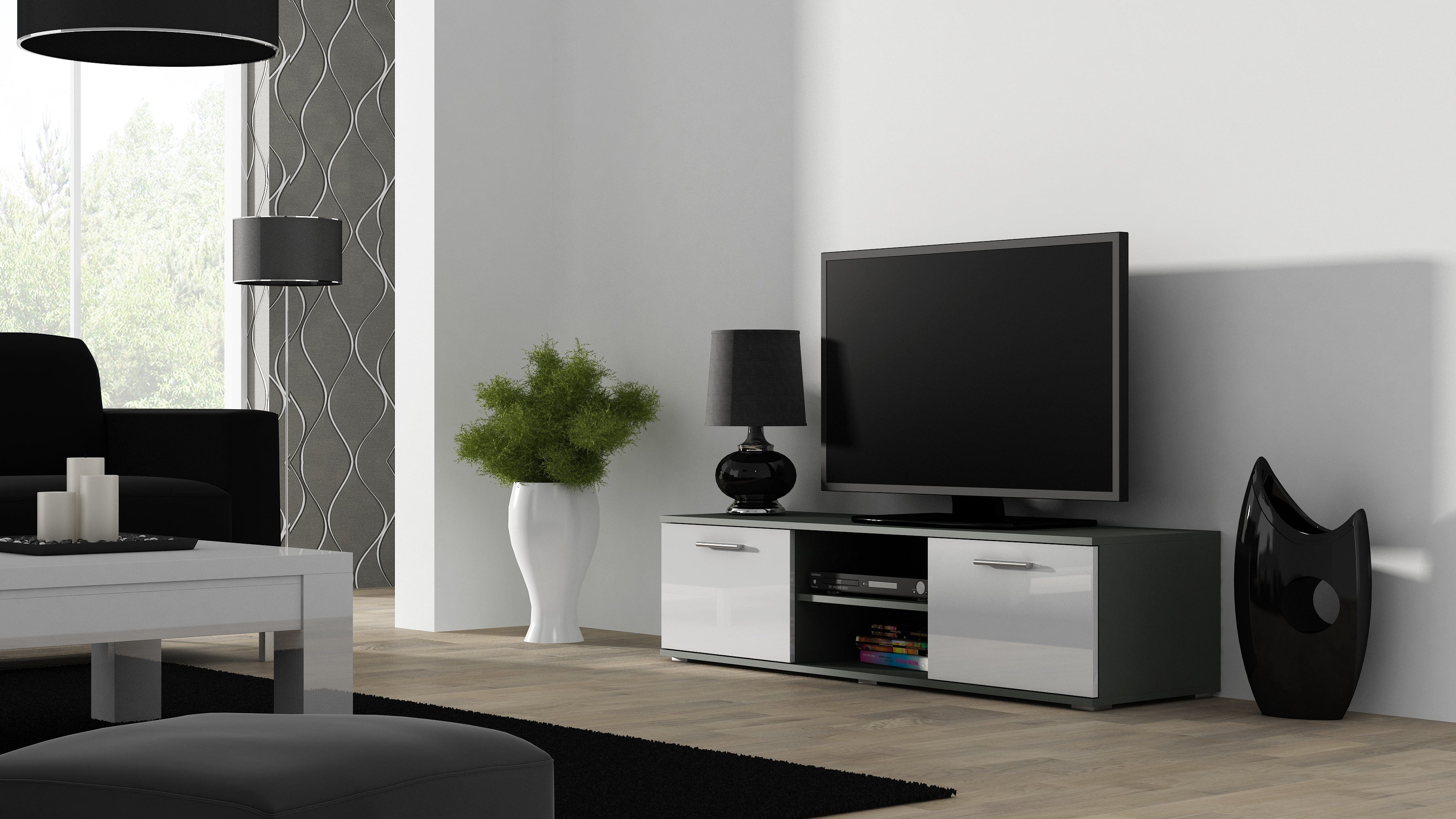Halmar Mobile TV con 2 ante Soho Grigio