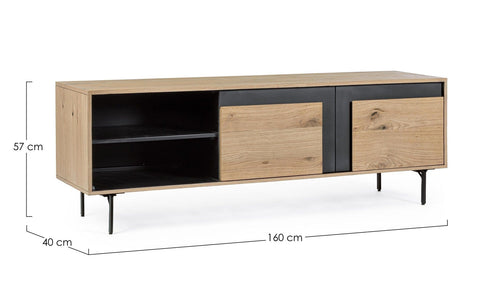 Bizzotto Mobile TV con 2 ante Stanwood Naturale