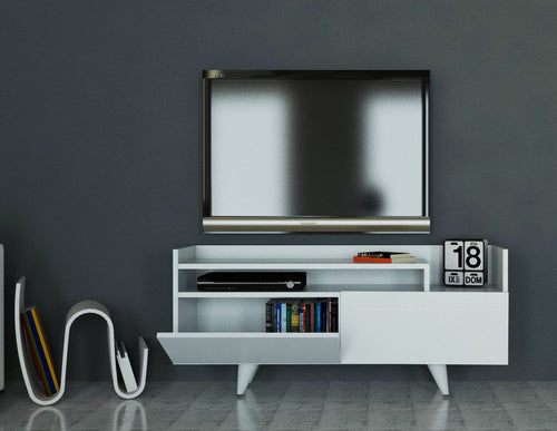 Mobile TV con 2 ante Troya Bianco