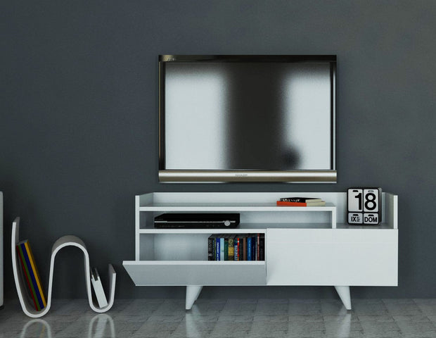 Mobile TV con 2 ante Troya Bianco