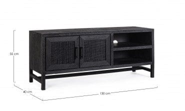 Bizzotto Mobile TV con 2 ante Weston Nero