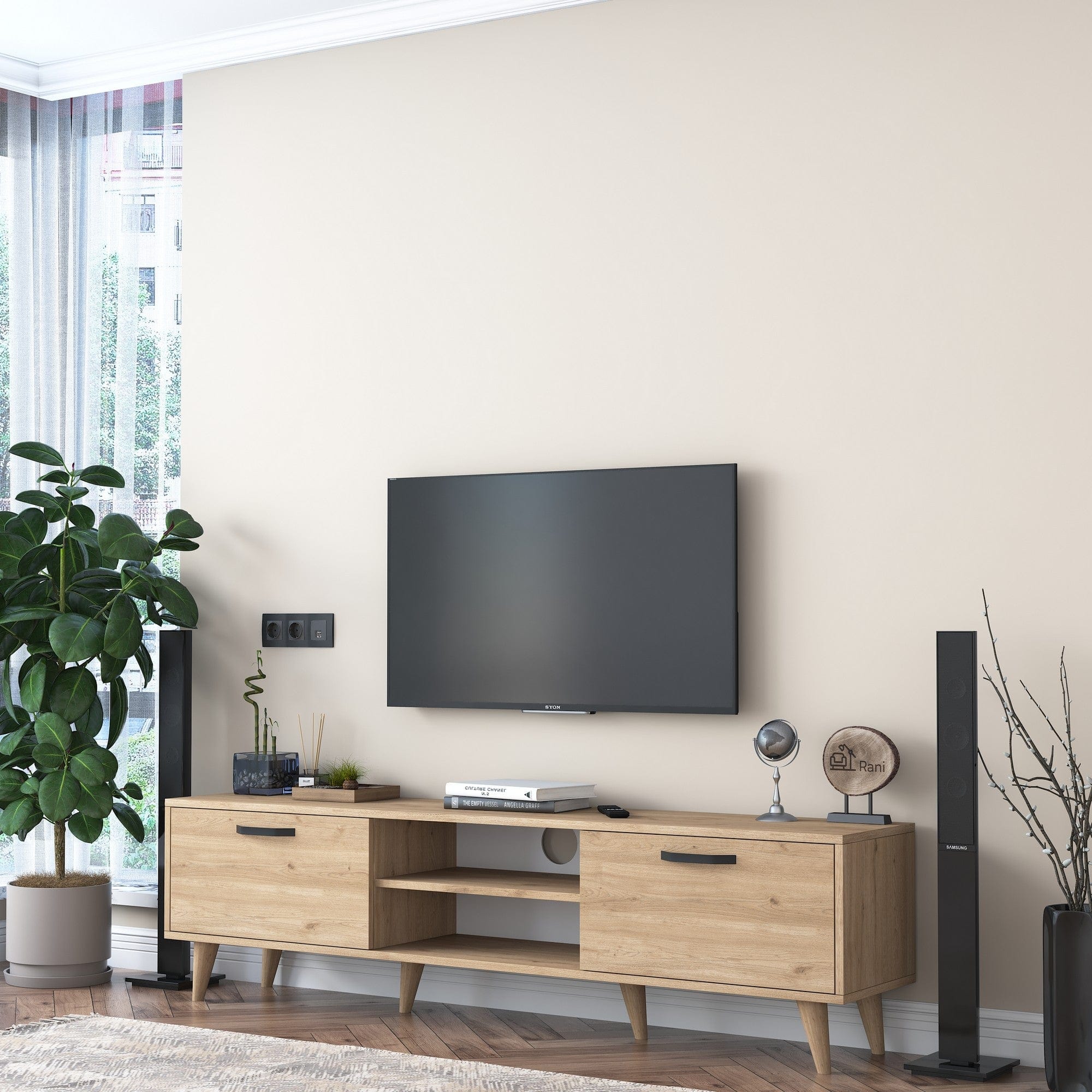 Mobile TV con 2 ante Zizi A5 Noce (1)
