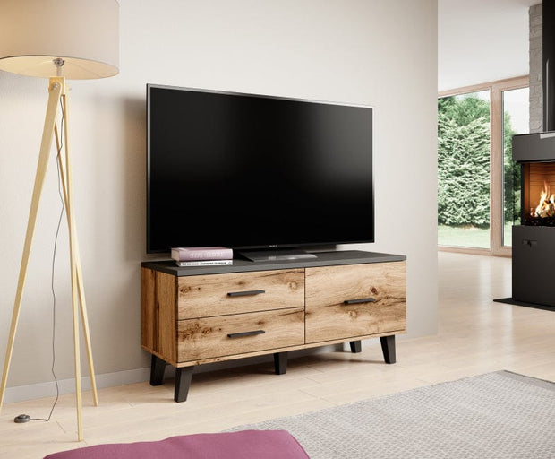 Halmar Mobile TV con 2 cassetti e 1 anta Lotta Quercia