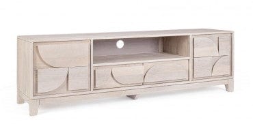 Bizzotto Mobile TV con 2 cassetti e 2 ante Archita Naturale