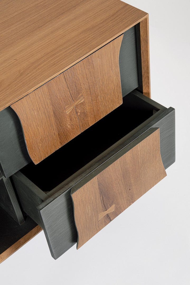 Bizzotto Mobile TV con 2 cassetti e 2 ante Garwood Naturale