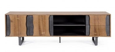 Bizzotto Mobile TV con 2 cassetti e 2 ante Garwood Naturale