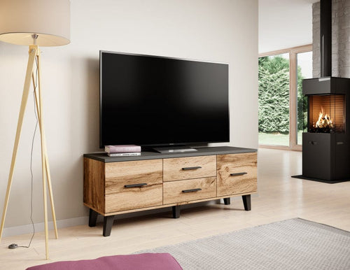 Halmar Mobile TV con 2 cassetti e 2 ante Lotta Quercia