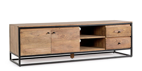 Bizzotto Mobile TV con 2 cassetti e 2 ante Nartan Naturale