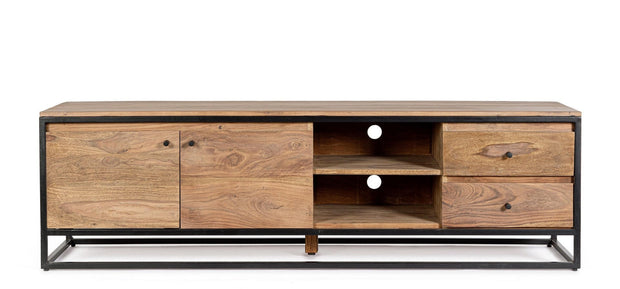 Bizzotto Mobile TV con 2 cassetti e 2 ante Nartan Naturale