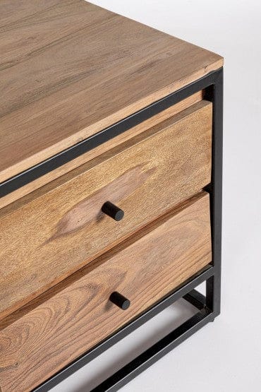Bizzotto Mobile TV con 2 cassetti e 2 ante Nartan Naturale