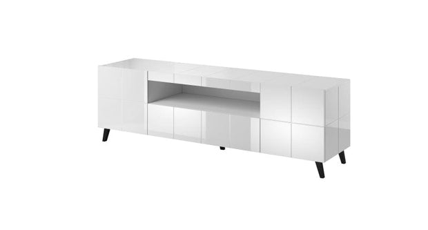 Halmar Mobile TV con 2 cassetti e 2 ante Reja Bianco