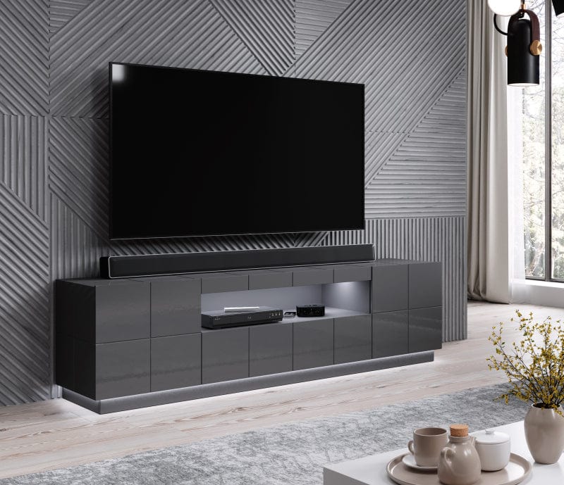 Halmar Mobile TV con 2 cassetti e 2 ante Reja Grafite