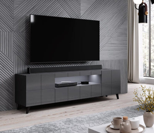 Halmar Mobile TV con 2 cassetti e 2 ante Reja Grafite
