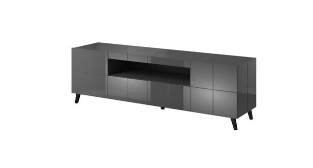 Halmar Mobile TV con 2 cassetti e 2 ante Reja Grafite