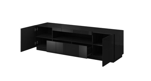 Halmar Mobile TV con 2 cassetti e 2 ante Reja Nero