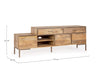 Bizzotto Mobile TV con 2 cassetti e 3 ante Jaidev Naturale