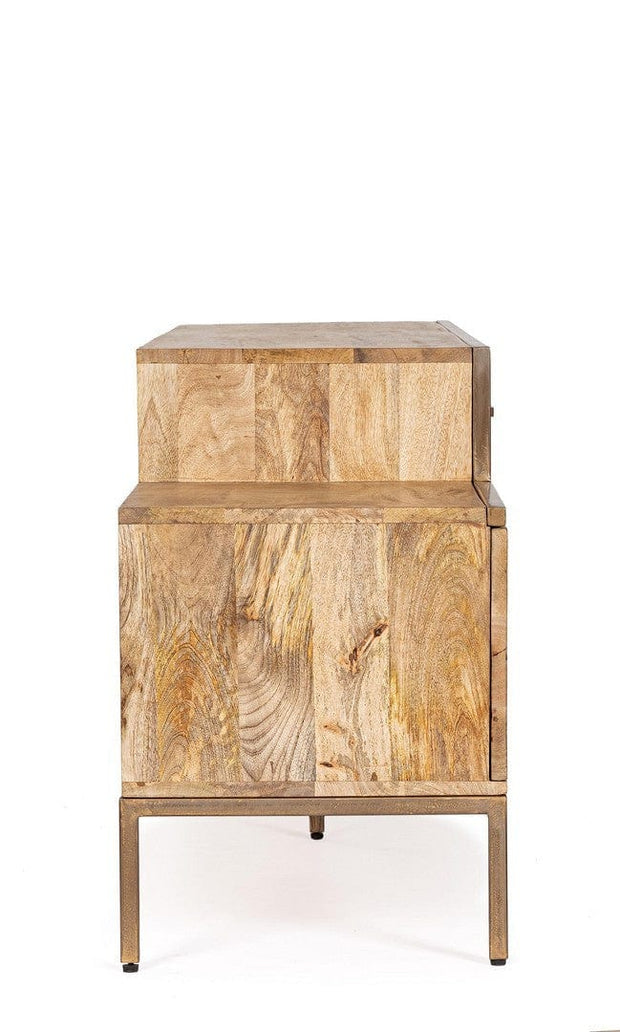Bizzotto Mobile TV con 2 cassetti e 3 ante Jaidev Naturale