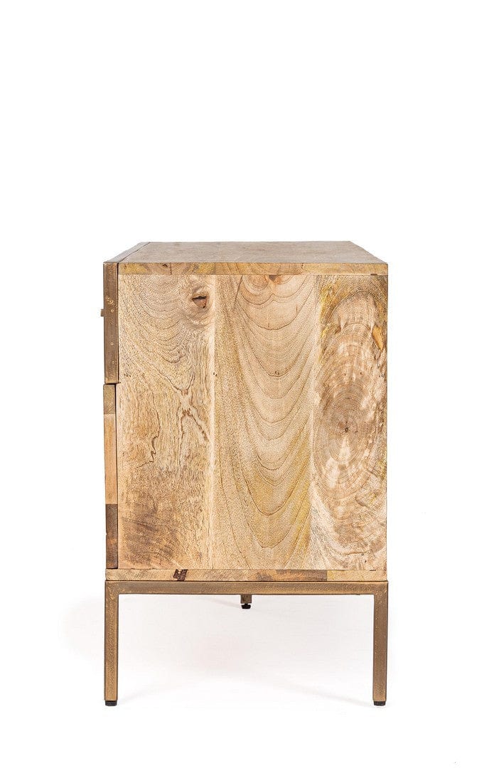 Bizzotto Mobile TV con 2 cassetti e 3 ante Jaidev Naturale