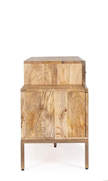 Bizzotto Mobile TV con 2 cassetti e 3 ante Jaidev Naturale