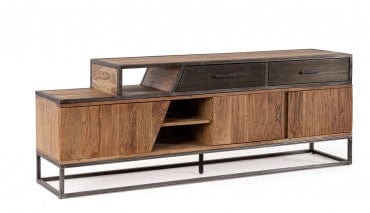 Bizzotto Mobile TV con 2 cassetti e 3 ante Janak Naturale